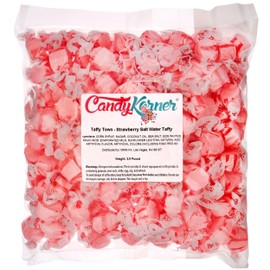 Gourmet Salt Water Taffy - Strawberry - 2.5 Pounds (40 Ounces) By CandyKorner
