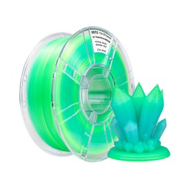 iBOSS Gradient PLA Plus 3D Printer Filament 1.75mm+/-0.02mm, 1kg Spool (2. 2lbs) Transparent Dual Color 3D Printing Filament, PLA Pro 3D Filament, Fit Most FDM Printer(Transparent Blue Green)