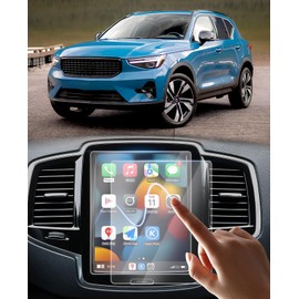 Sunsdrew 2PCS Volvo Screen Protector for Volvo XC40 XC60 2018-2024/S60 S90 V60 19-24/XC90 16-24/V90 17-24,8.7 inch Anti-Glare Tempered Glass TouchScreen Protector for Volvo Accessories Matte