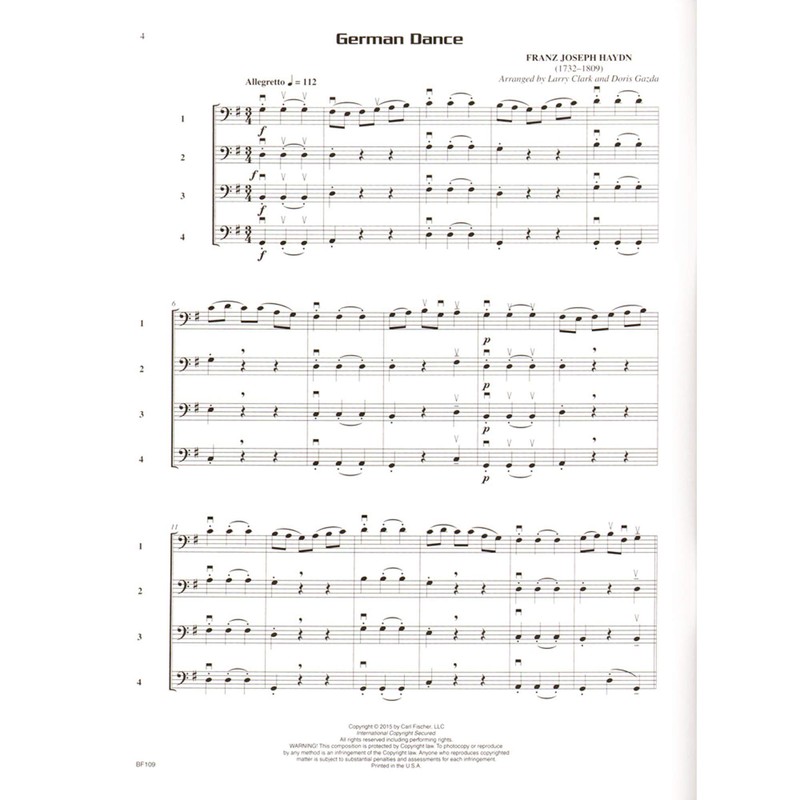 Carl Fischer Compatible Quartets for Strings-String Bass Book & CD