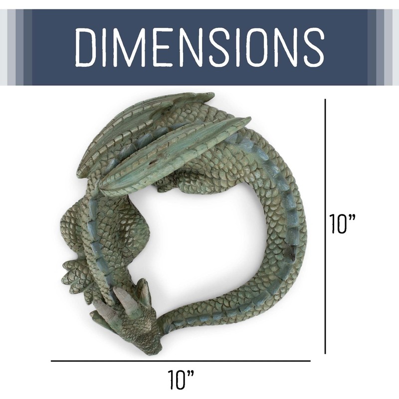 NAT & Jules Small Sleeping Dragon Moss Finish 10 inch