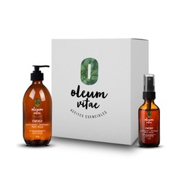 OLEUM VITAE Kit Dúo Hidratación Crema Corporal y Aceite Cabello y Cuerpo Menta Romero