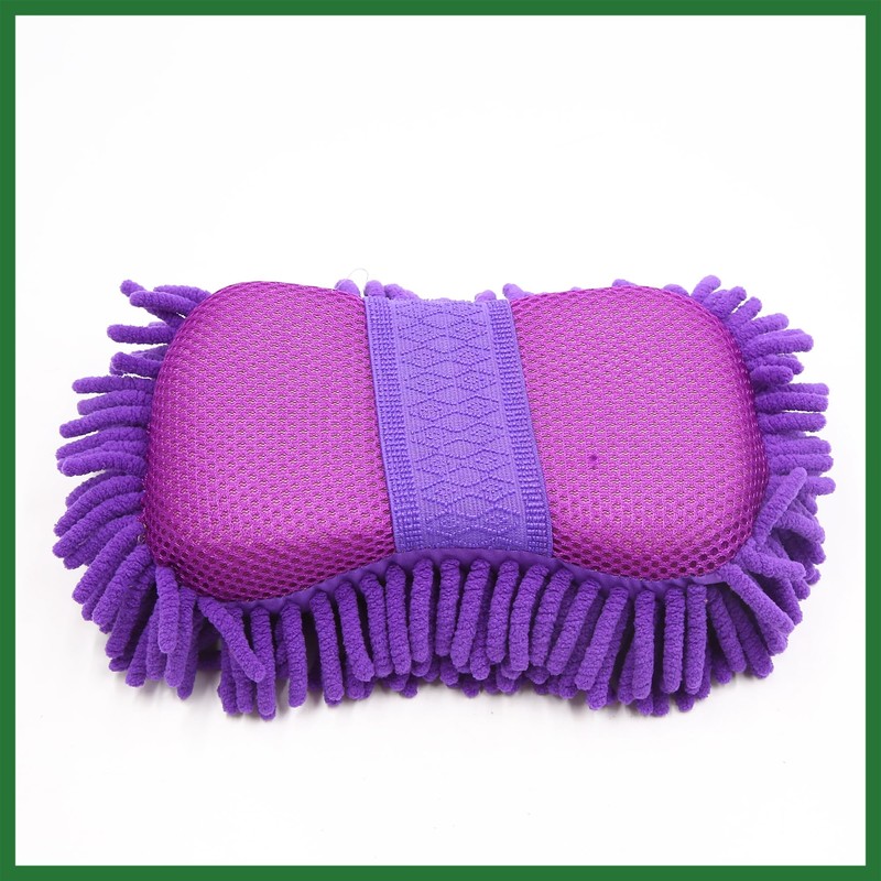Motoforti Purple Microfiber Chenille Car Wash Sponge Care Washing Brush