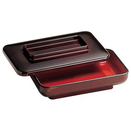 J-kitchens 884 Unagi Flat Unagi Flat Unagi Box (Inner Vermilion) (Lid Parent) Eel (Unagi), Heavy Box, Made in Japan
