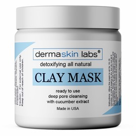 Dermaskin Labs All Natural Pore Cleansing Mask, Deep Pore Minimizing Face Mask for Clogged Pores, Ready to Use Purifying Mud Mask, Absorbs Excess Oil