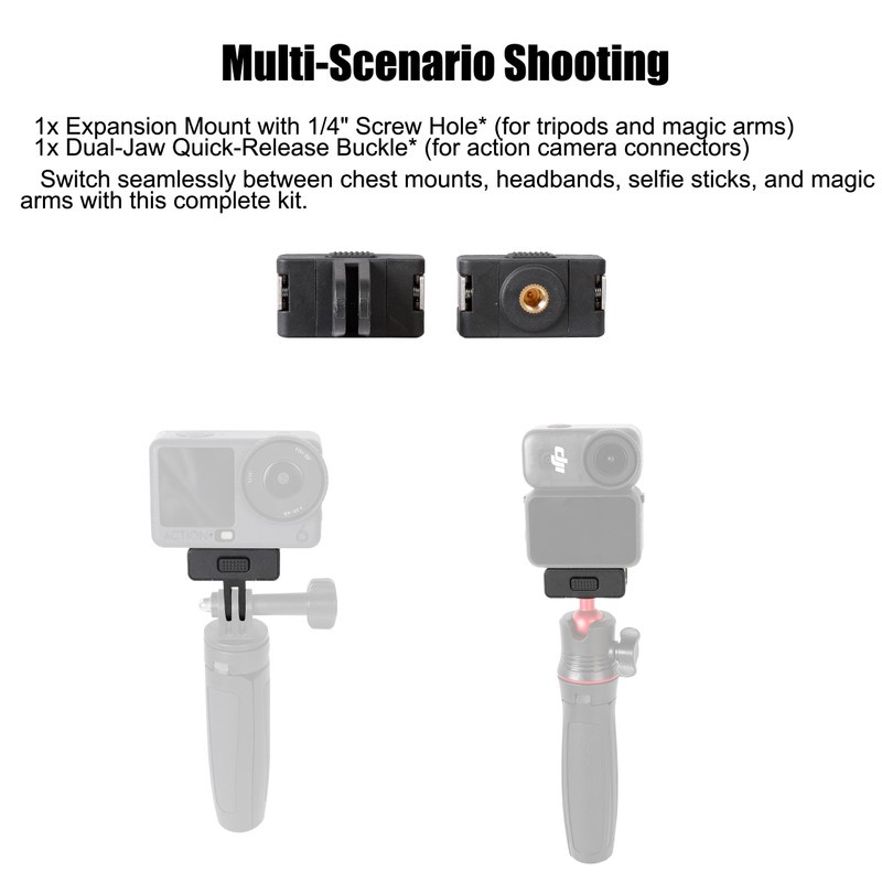 PellKing 2-Pack Magnetic Quick Release Adapter Kit for DJI Osmo
