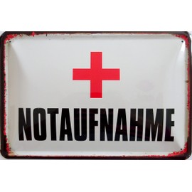 vielesguenstig by Robby Wanka Tin Sign 20 x 30 cm – Emergency Room Emergency Office Colleagues Fun Crazy