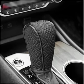 Cubierta para pomo de palanca de cambios de coche, antideslizante y transpirable, protector suave para palanca de cambios automática, decoración para pomo de cambios de vehículo a prueba de