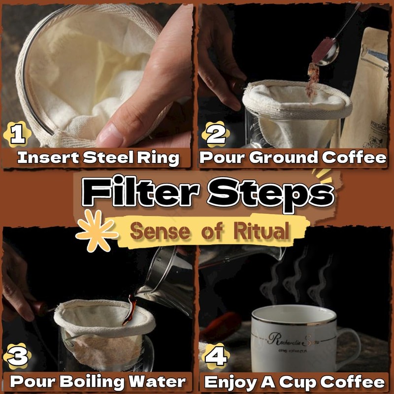 Cloth Coffee Filter More Sense of Ritual Handmade Coffee Filter