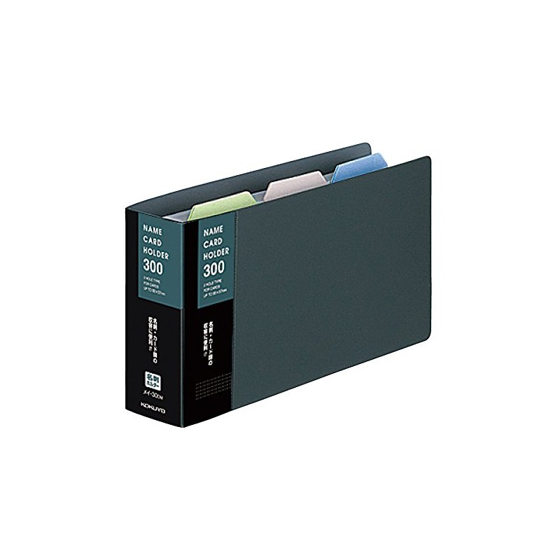 コクヨ(KOKUYO)名刺ホルダ 替紙式 2穴 300名 縦 ダークグレー メイ-30DM