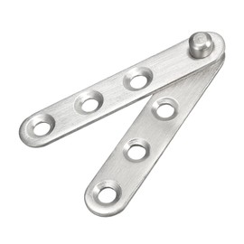 METALLIXITY 360 Degree Rotating Pivot Hinge (60 x 11mm), Stainless Steel Door Hinges - for Home Kitchen Gate Closet Cupboards