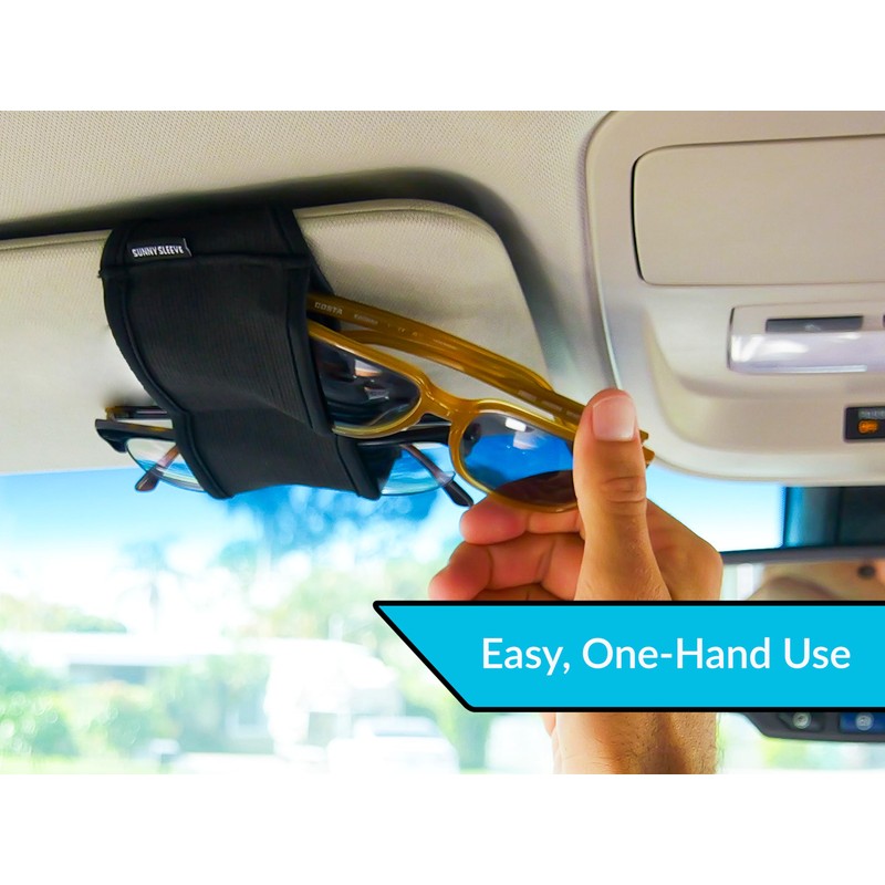 Sunny Sleeve Sunglasses Holder for Car Visor – Dual Storage