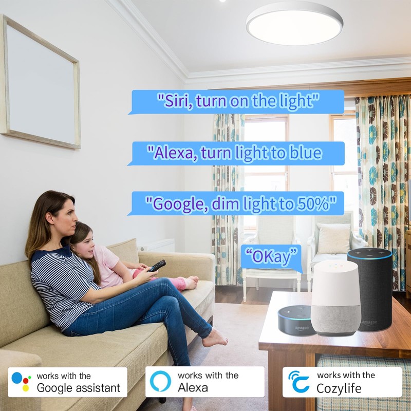 DoHome Smart LED Ceiling Light Work with Apple Homekit Alexa