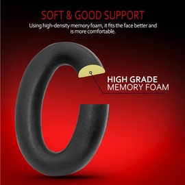 Krone Kalpasmos almohadillas para orejas de repuesto para Sony WH-1000XM2, fundas profesionales para auriculares compatibles con Sony MDR-1000X, almohadillas para orejas para orejas con piel de proteína más suave y espuma viscoelástica de alta densidad