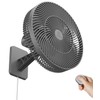 LEMOISTAR 12" Wall Mounted Fan with Remote Control, 90° Oscillating,