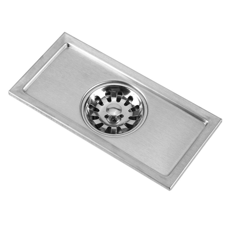 ASHATA Rectangle Stainless Steel Anti-Odor Floor Drain Strainer for Kitchen,