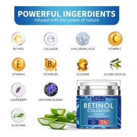 Crema De Retinol Para La Cara, Hidratante Facial Con Colágen