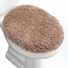 Baahrnom Luxury Soft Microfiber Toilet Lid Cover Machine Washable Solid