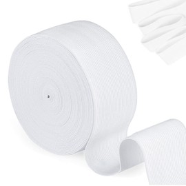 Elastisch Band, 10 Meter Gummiband, Gummiband Breit 40 mm für Hosengummi, Haushalt DIY Handwerk, Weiß