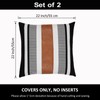 Vfuty Set of 2 Black White Boho Pillow Cover with