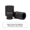 CASOMAN 1/2-Inch Drive Deep Spindle Axle Nut Impact Socket Set,