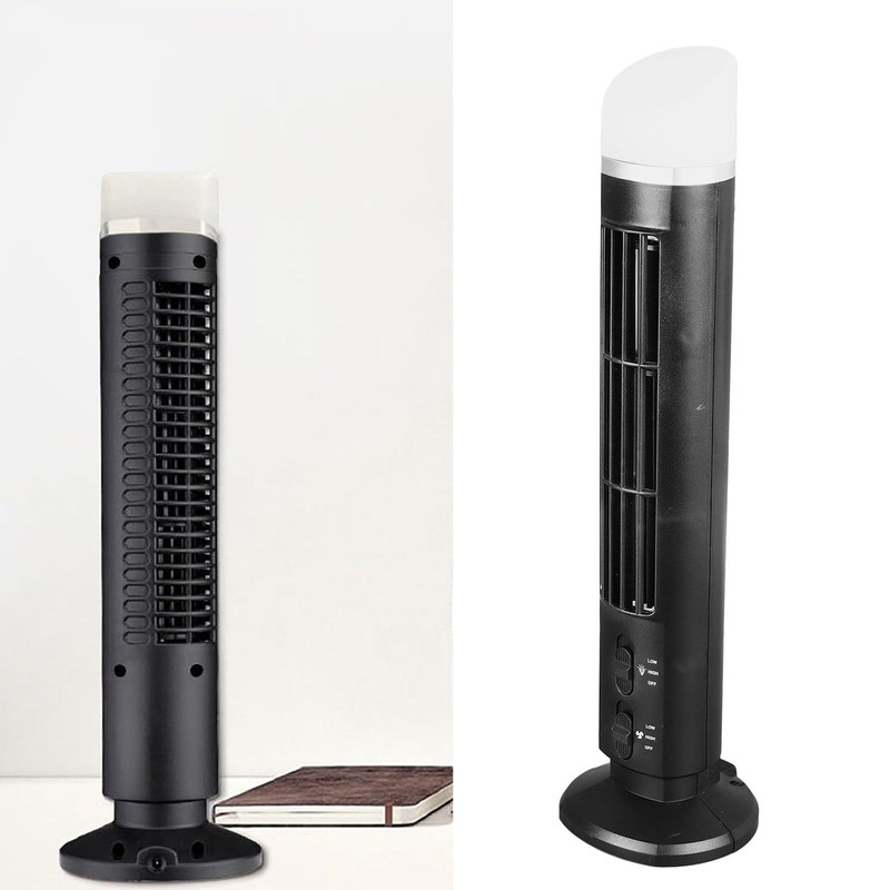 Desk Fan, Quiet Tower Bladeless Fan Anti Slip Pad 90