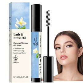 12ml Eyelash Growth Serum,Eyelash Serum for Growth and Thickness,Lash and Brow Oil,Lash & Brow Serum Nourishing,Eyebrow Serum Growth Rapid Brow,Lash Enhancing Serum,All Natural Eyelash Enhancer Serum