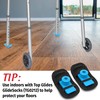 Top Glides TuffSki Walker Ski Glides - 1 Pair (Light