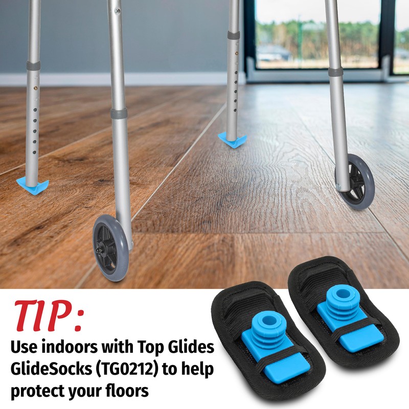 Top Glides TuffSki Walker Ski Glides - 1 Pair (Light