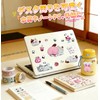 Fuwa-Moji 3D Stickers, Set of 5 [Cat and Rabbit Back