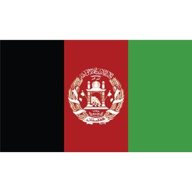 JMM Industries Afghanistan Flag Vinyl Decal Sticker Car Window Bumper 2-Pack 5-Inches by 3-Inches Premium Quality UV-Resistant Laminate PDS366