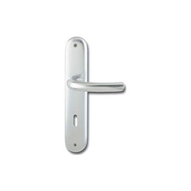 Hoppe Tokyo Lever on Long Rim Deadlock Removal 90 mm for Door Thickness 37 to 42 mm Anodised Silver