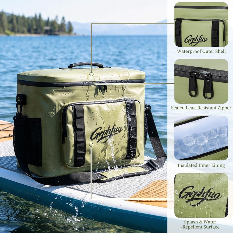 Modoker Kayak Cooler Bag, Waterproof Insulated Soft Cooler, Large Capacity