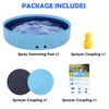 63" Large Dog Pool with Sprinkler, 2-in-1 Foldable Swimming Pool