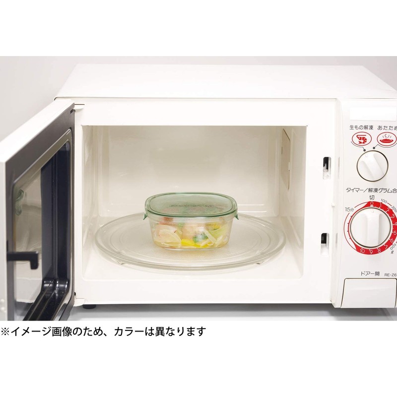 iwaki KT7400-P Heat-resistant Glass Storage Container, Pink, Round, SS 8.5
