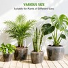 16 Pack 12/10/8/6 Inch Clear Nursery Pots with Drainage, Large