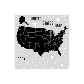 RoomMates RMK3862GM United States Chalk/Blackboard Map Peel and Stick Giant Wall Decals