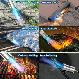 Propane Torch Weed Burner - 1,800,000 BTU Flame Thrower with Self - ignite Feature, Perfect for Weeding, Snow Melting, Asphalt, Roofing & More (Fuel Excluded)