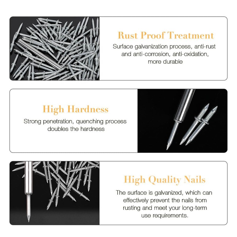 NAVESO 100PCS Double-Head Skirting Thread Seamless Nail, No Trace Skirting