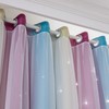 1pc Curtain Simple Gradient Hollow-out Star Pattern Double Layer Blackout