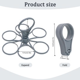 Fahibin Pack of 2 Collapsible Drink Holders, Cup Holder, Cup Holder for Drinks, Cup Carrier, Coffee Carrier, Super Carry Drink Holder for 6 Cups