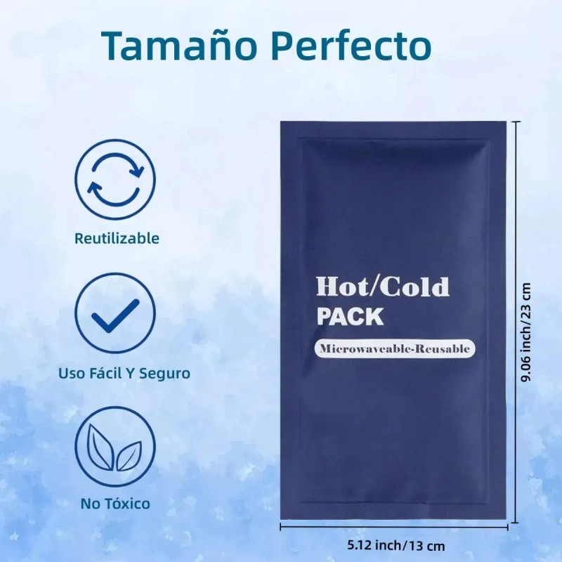 2 Compresa De Gel Frío Calor Terapia Reutilizable 23x13cm