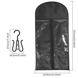 8-Pack Hair Extension Holder - Wig Storage Organizer with Hangers, Travel-Friendly & Dust-Proof, Ideal for Synthetic/Remy Wigs & Accessories