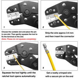 Taiss Dupont Crimping Tool Kit Ratcheting Wire Crimper with 2.54mm 600PCS Dupont Connectors and 560PCS JST XH Connectors,Dupont Crimper,JST Crimper(0.08-0.5mm² 28-20AWG)