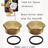 2 Pack RP2865 Push-Button Diverter Plug, Brass Plug for Faucet