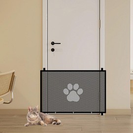 Mesh Gate for Pets | Retractable Mesh Gate,Detachable Breathable Pet Fence Home Stair Door for Doorways Corridors Hallways Terraces