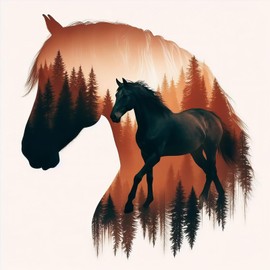 Diamond Painting Kits for Adults, 5D Horses Diamond Art Kits for Beginner, DIY Gem Art Dots for Adults, Perfect for Home Wall Decor 14x14 Inch