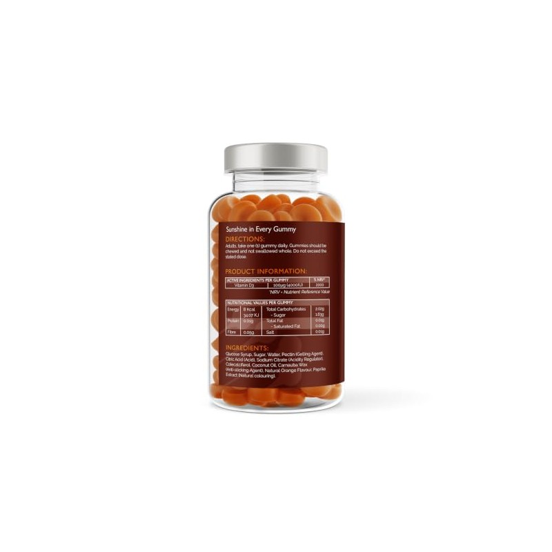 PureForm Vitamin D3 4000IU Gummies | High Strength Vitamin D
