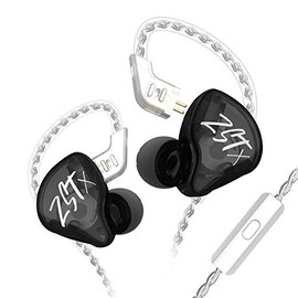 KZ ZST X in Ear Earphone 1BA 1DD Dual Driver Wired Earbuds Headphone HiFi Ergonomic Gaming Earbuds with 2 Pin Detachable Cable for Singer Audiophile DJ