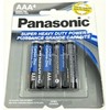 4pc Panasonic AAA Batteries Super Heavy Duty Power Carbon Zinc